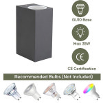 야외 방수 벽 램프 e27 LED 빛 알루미늄 AC86 265 조명 : 일글로리