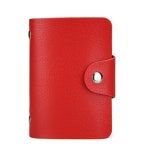 Hasp 가죽 12 슬롯 비트 명함 가방 카드 케이스 남성 여성 ID 홀더 은행 신용 : 해피지수2