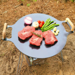 신일금속 32-44cm 그리들 캠핑장 낚시터 야외피크닉 우드손잡이 그리들 : 일등유통상사