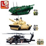 UH-60L 플라스틱 모델 빌딩 블록 디자인 장난감 크리스마스 선물 군사 STRV103 주 전투 탱크 T-72B3 MBT 헬리콥터 : 천마산통합상사