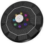 새목욕용 태양열 분수 펌프 발전 야외 연못용 8 LED 조명 7 깍지 3W : 천마산무역