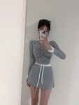 [루이sk] 삥줄 A라인 플레어 미니 스커트 : 아리코