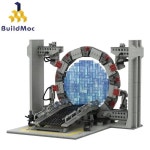 BuildMoc 우주 영화 시리즈 별똥별 SG-1 게이트룸 빌딩 블록 세트 포털 문짝 벽돌 장난감  선물 : 천마산통합상사