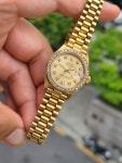 롤렉스 여성용 데이저스트 10P 다이아판 다이아베젤 18K 옐로우골드 올금통 (Rolex Datejust 10P Diamond 18K Solid Gold Womens)... 