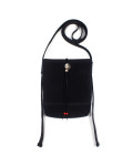 [CACTUS SEWING CLUB]  LEATHER SACOCHE -  BLACK / 캑터스 소잉 클럽 : BLUE SUNSET