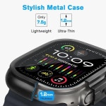 애플 워치 시리즈 9 8 7 용 합금 케이스 45mm 초 울트라 21 49mm 보호 쉘 아이워치 6 5 4 SE 44mm 커버로 변경 : 루카스원스