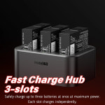 인스타 360 에이스 프로 배터리 ACE 및 ACE 프로용 고속 충전 허브 충전 케이스 기본 1650 mAh 1700 mAh 전원 액세서리 : 루카스원스