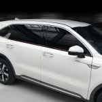 쏘렌토 MQ4 페이스리프트 튜닝 용품 윈도우 몰딩 상단 커버 크롬 죽이기 : 유투카