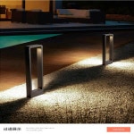 방수 LED 기둥 조명 야외 정원 안뜰 빌라 조경 볼라드 복도 잔디 램프 15W : 압록강상사