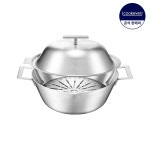 쿠치나레 플러스 인덕션 통3중 스텐 웍 28cm (찜판 포함) : 쿡에버