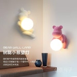 곰돌이벽조명 협탁 테이블 아기방 귀여운 조명 장식 인테리어 침실 무드등 집들이 가정용 꾸미기 베이지 D타입_따뜻한조명 : 심플 직구