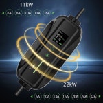EVSELink 휴대용 전기차 충전기 충전 시간 선택 5M 케이블 3 상 6 8 10 13 16A 11KW 타입 2 7kW 22kW 32A : 글로벌티어