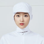 위생모 haccp 해썹 가공공장 식품회사 위생모자 턱덮게 모자 마스크 걸이 조리모 : 오렌지가운