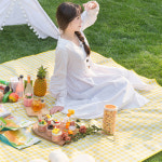 휴대용 피크닉 매트 돗자리 1인용 방수 한강 대형 경량 돗자리 M : 레블링