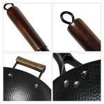 무코팅 수제 무쇠웍 궁중팬 볶음팬 30cm 32cm 가정용 냄비 렌지 1. 30cm 냄비(손잡이제외) : 4시즌스토어