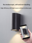 Saiyo IP65 LED 벽 램프 야외 방수 정원 조명 알루미늄 AC86 265 실내 침실 거실 계단 : 일글로리