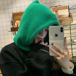 여성용니트모자 바라클라바 여성후드모자 겨울방한모자 : 아로이구매대행