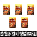 샘표 춘천 닭갈비 양념 180g x 5개입 매콤한 닭다리살 맛있는 간편 조리 소스 : 버키리스트
