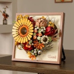 새해 장식 3D 액자 빌딩 블록 꽃 미니 벽돌 DIY 소녀 장난감 결혼 선물 : 압록강상사