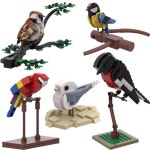 MOC Set Animal Building Blocks Cute Model Mini Parrot Seagull Robin Chickadee Ornament Gifts : 압록강상사
