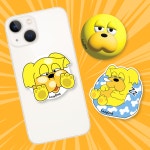 레이지독 강아지 캐릭터 아크릴 스마트톡 그립 톡홀더 핸드폰 거치대 : 레이지독 LazyDog