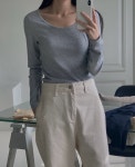 (세일)당일/리브레 소울 유넥 티셔츠 : 클로젯스토리지