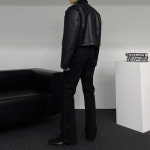 에스 오버핏 가죽 바이크 레더 크롭 라이더 자켓 : 코지네스