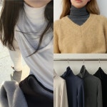 (블루 세일) 오버테이크 몽몽 폴라 티 여성 베이직 이너 목 폴라 티셔츠 4color : 디어마이벨