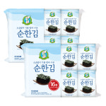 [성경김본사] 소금없이 기름 발라 구운 순한김 도시락김 4g 16봉 64g, 2개 : 주식회사 성경식품