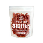 하마 대용량 오리간식 강아지간식 오리꽈배기, 1kg, 1개 : 모모펫
