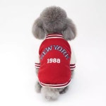 뉴욕 야구잠바 펫클래스 강아지봄옷 강아지자켓 애견점퍼 애견봄옷 XS XL : 펫 클래스