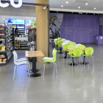 S테마파크(제주) 구내식당의자 단체식당 스틸체어 : 퍼니플레이스