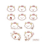 산리오 SANRIO 가오파와루 씰 스티커 : 아소보