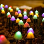 태양열 버섯 램프 야외 안뜰 방수 태양광 발전 잔디 분위기 장식 바닥 설치 : 일글로리