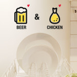 맥주와 치킨 2 스티커 키친 주방 음식 생맥주 호프 : 그림놀이터