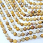 10mm 천연 산호화석 라운드 볼 비즈 천연석 원석 팔찌 목걸이 만들기 재료 : 야야천연석