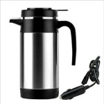 전기주전자 커피포트 스테인레스 온수기 커피 여행 자동차 트럭 24V 750ML 컵 브러시 : All구매대행