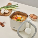 불없이 끓이는 라면팟 1인용 포터 햇반데우는 기계 전기라면기 멀티포트기 1.5L : 엠디룸