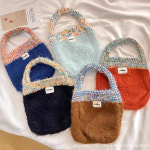 손뜨개가방 겨울 니트 미니 가방 데일리 겨울 따뜻한 손가방 : 토리모