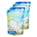 엘지 샤프란 아우라 초고농축 생화캡슐 이노베이션 섬유유연제 프레시릴리 1.7L 2개 빨래 : 더진스토어