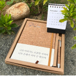 코르크소재 다이어리 만년필노트 위클리 일기장 무지바인더 플래너 : 지구오필리아