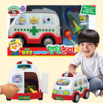 뽀로로 병원놀이차 의사놀이 청진기 주사기 유아 구급차 자동차 장난감 : 새똥이꿀복이