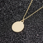 14K 이니셜 코인 금 목걸이 8mm, 10mm : 엘렌쥬얼리