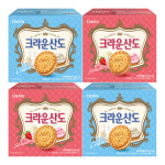 크라운 크라운산도 161g 6개씩 딸기 + 크림 혼합 1박스 총12개 : 오빙