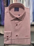 예작셔츠 긴소매 슬림핏  체크 배색 스냅  YJ4FBS164 와인 : AK플라자 수원 예작셔츠