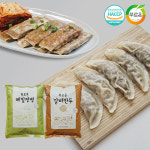 [만두샵 ]푸르온 납작 지짐 만두1kg+메밀 전병1.2kg : 만두shop