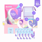 [워시앤위시 기획세트] 캡슐형 세탁세제 32개입 5팩+이염방지시트 5박스+드라이시트 5박스+런드리샤쉐 10매+런드리바스켓 : 워시앤위시