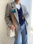 #ING (샾 아이엔지) | ING M 울 패치 그레이 베이직 디자인 뒷트임 FW 자켓 아이엔지옷 : THE ING