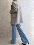 ING M 울 패치 그레이 베이직 디자인 뒷트임 FW 자켓 아이엔지옷 : THE ING