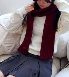 뜨개질 DIY 크리미 변형고무뜨기 브리오쉬 목도리 뜨기 뜨개질 키트 (초보용 영상포함) : 할로니팅